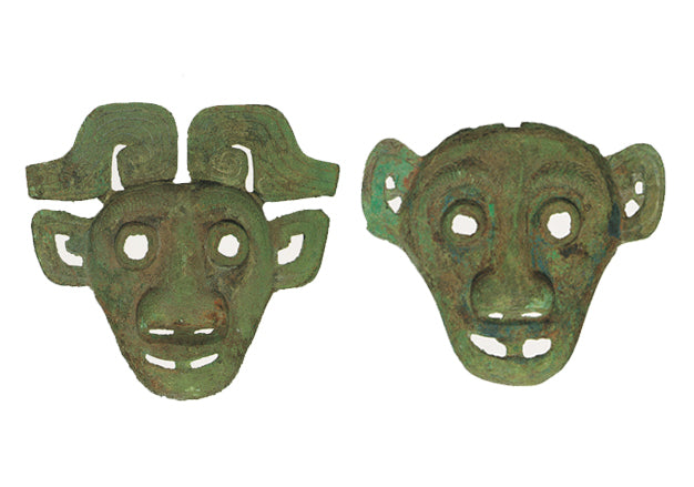 Bronze face ornaments