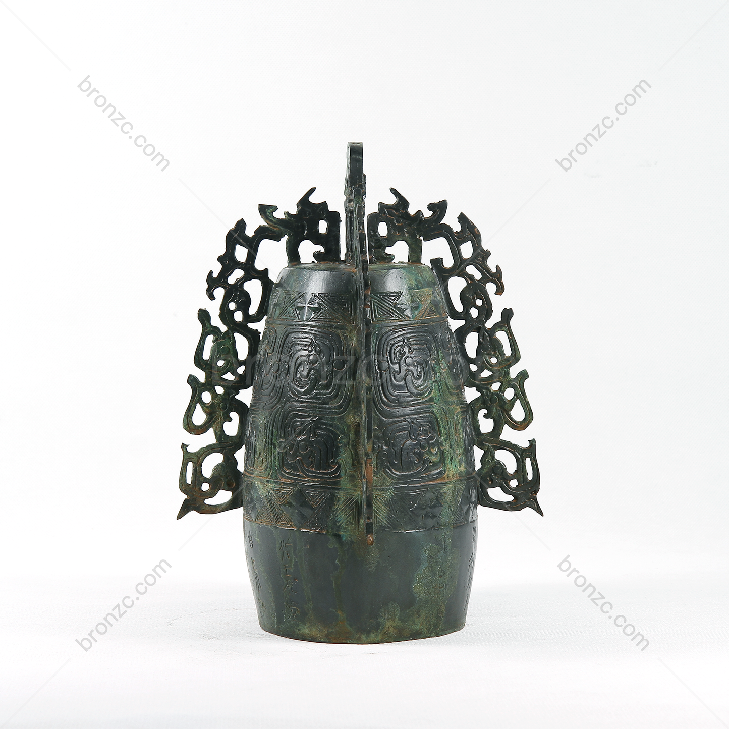 10.2" China Spring and Autumn Dynasty,Ancient bronze musical instrument[Qin Gong Bo][秦公镈]