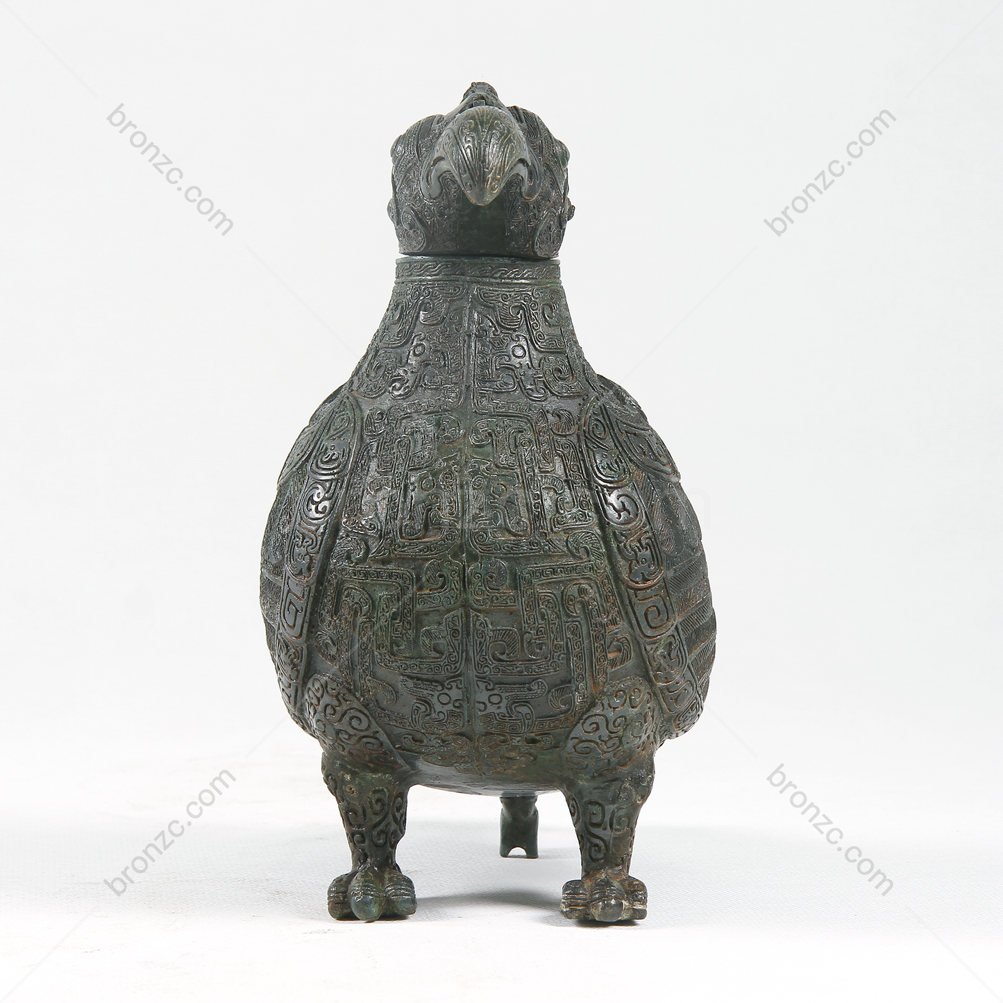 11" China Spring and Autumn Dynasty, Owl-shaped bronze vessel [Zi Zha Nong Bird Zun]