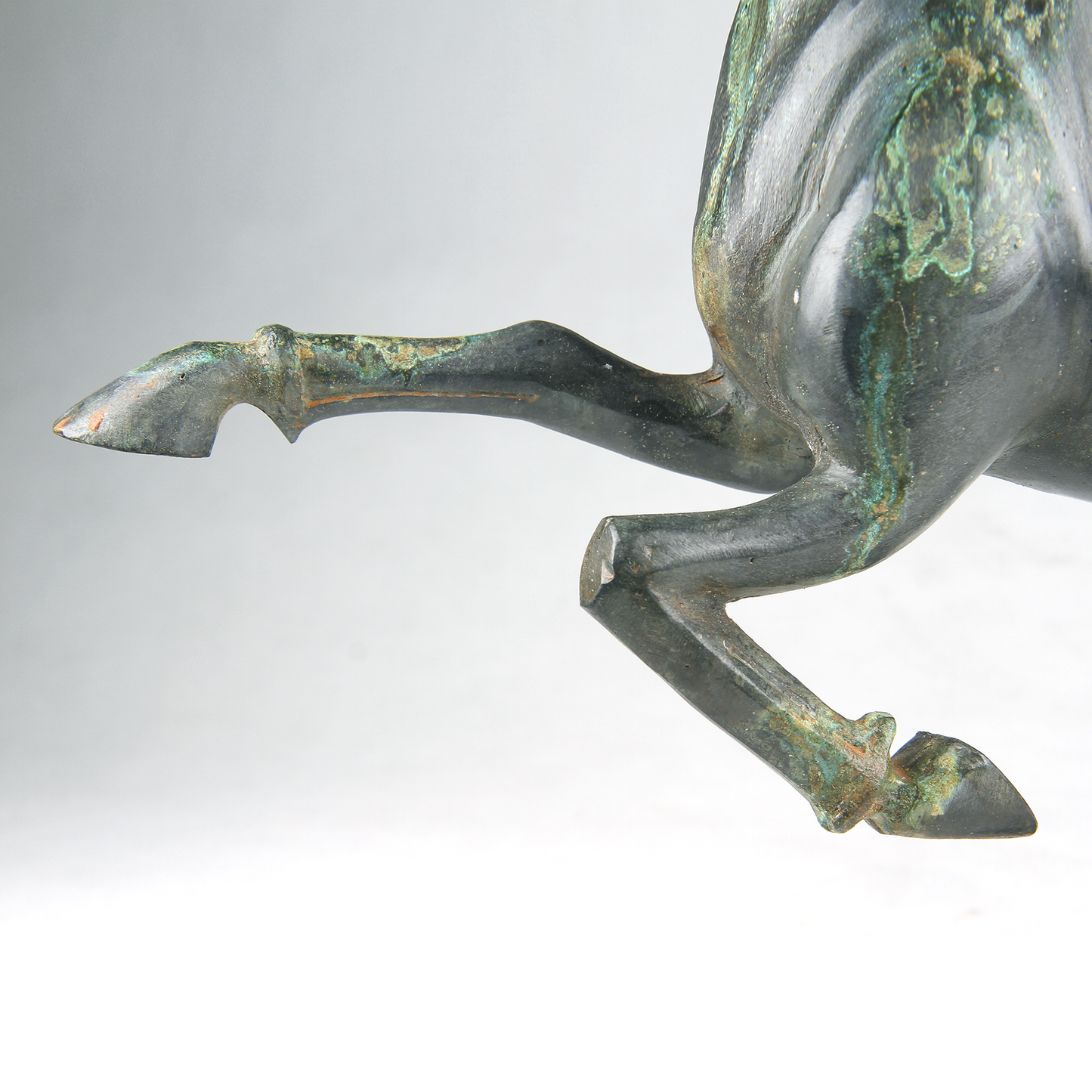 14.6" China Eastern Han Dynasty Bronze vessel in the shape of a flying horse,Also known as bronze galloping horse[Horse Stepping on Flying Swallow][马踏飞燕]